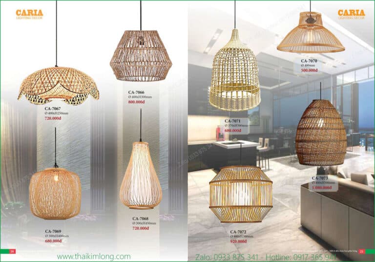 Đèn Thả Mây Tre Caria CA-7067