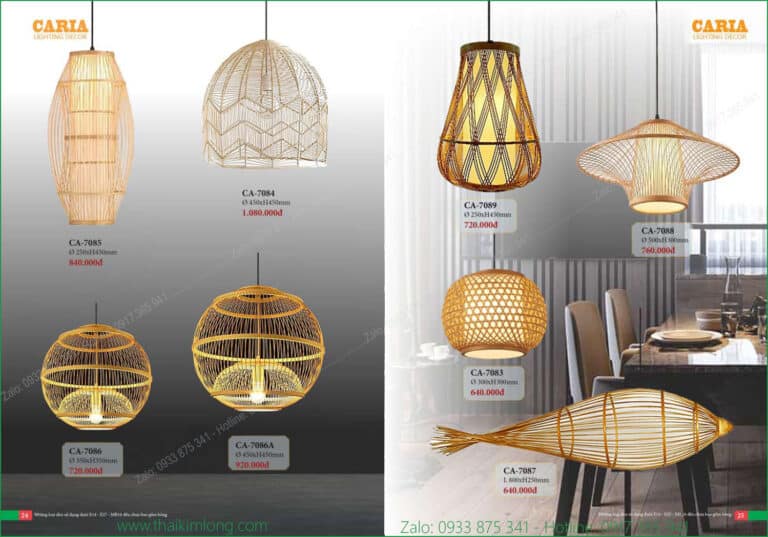 Đèn Thả Mây Tre Caria CA-7085