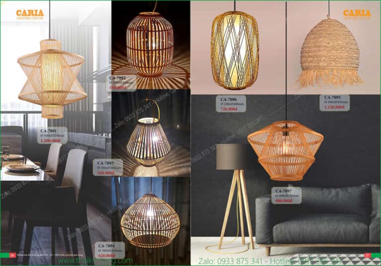 Đèn Thả Mây Tre Caria CA-7091