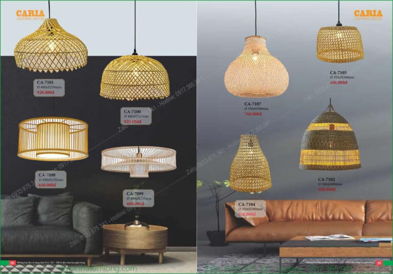 Đèn Thả Mây Tre Caria CA-7101