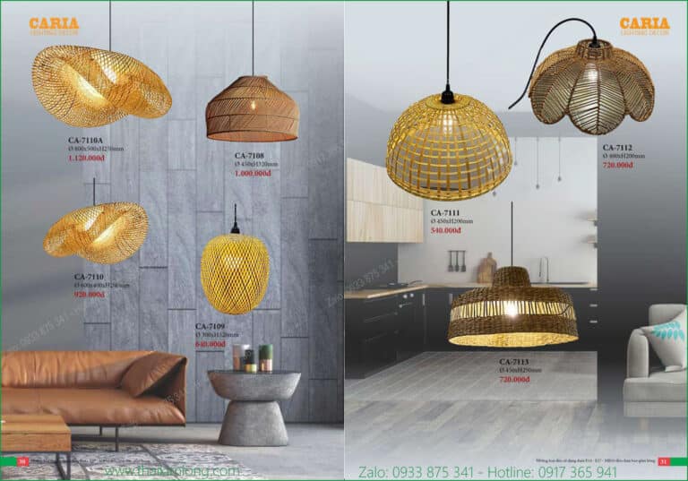Đèn Thả Mây Tre Caria CA-7110