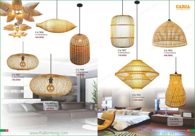 Đèn Thả Mây Tre Caria CA-7037