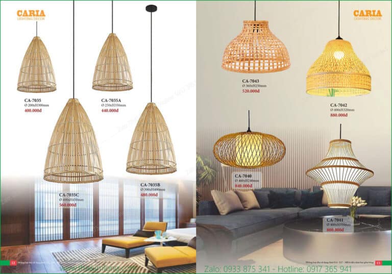 Đèn Thả Mây Tre Caria CA-7042