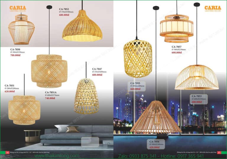 Đèn Thả Mây Tre Caria CA-7050