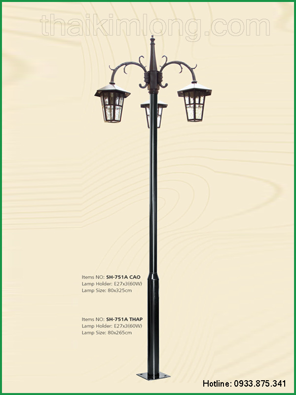 Đèn-Trụ-Sân-Vườn-SH751A Đèn-Trụ-Sân-Vườn-SH751A